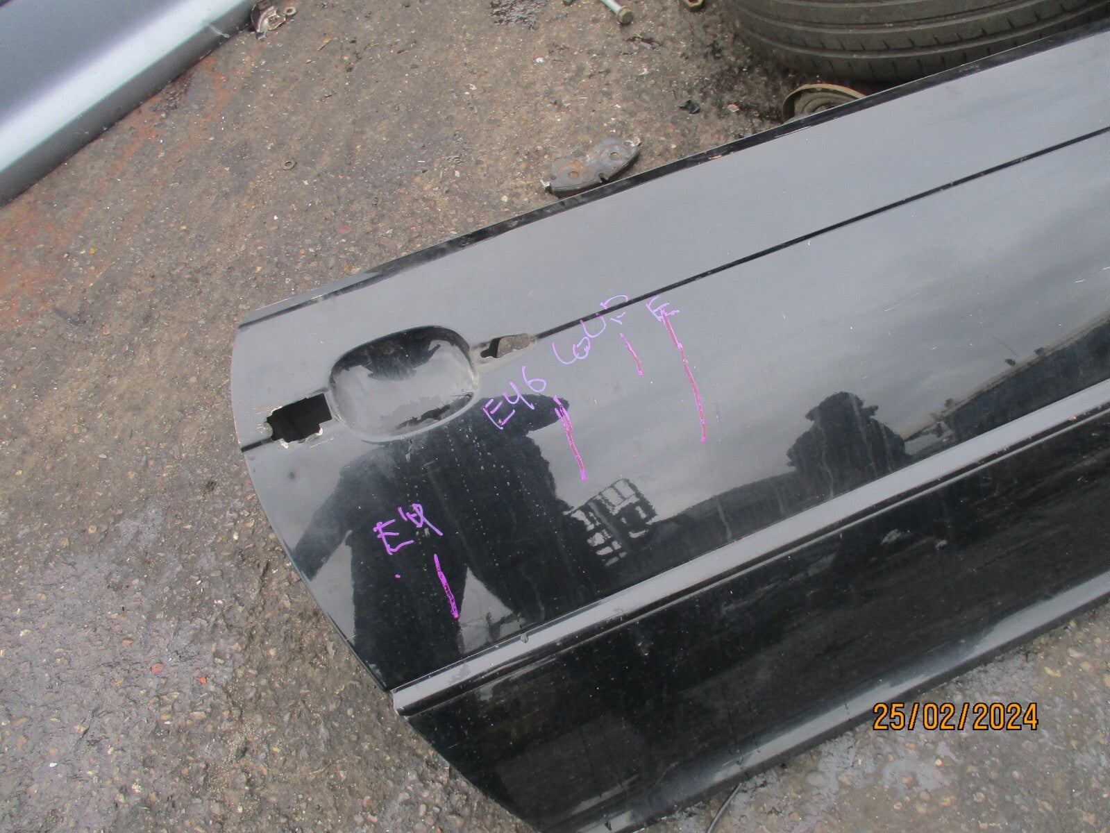 2005 BMW 3 SERIES E46 LCI COUPE OS DRIVER SIDE DOOR BARE BLACK 475