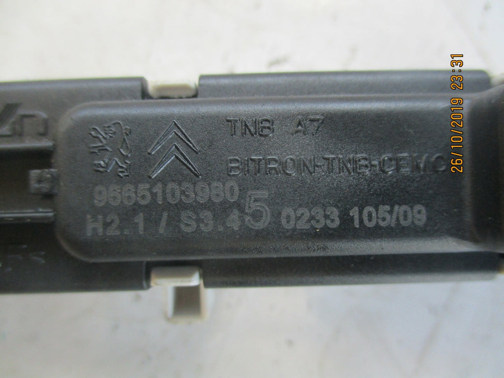 PEUGEOT 207 2009 SEAT BELT AIRBAG WARNING LIGHTS DISPLAY PANEL 9665103980