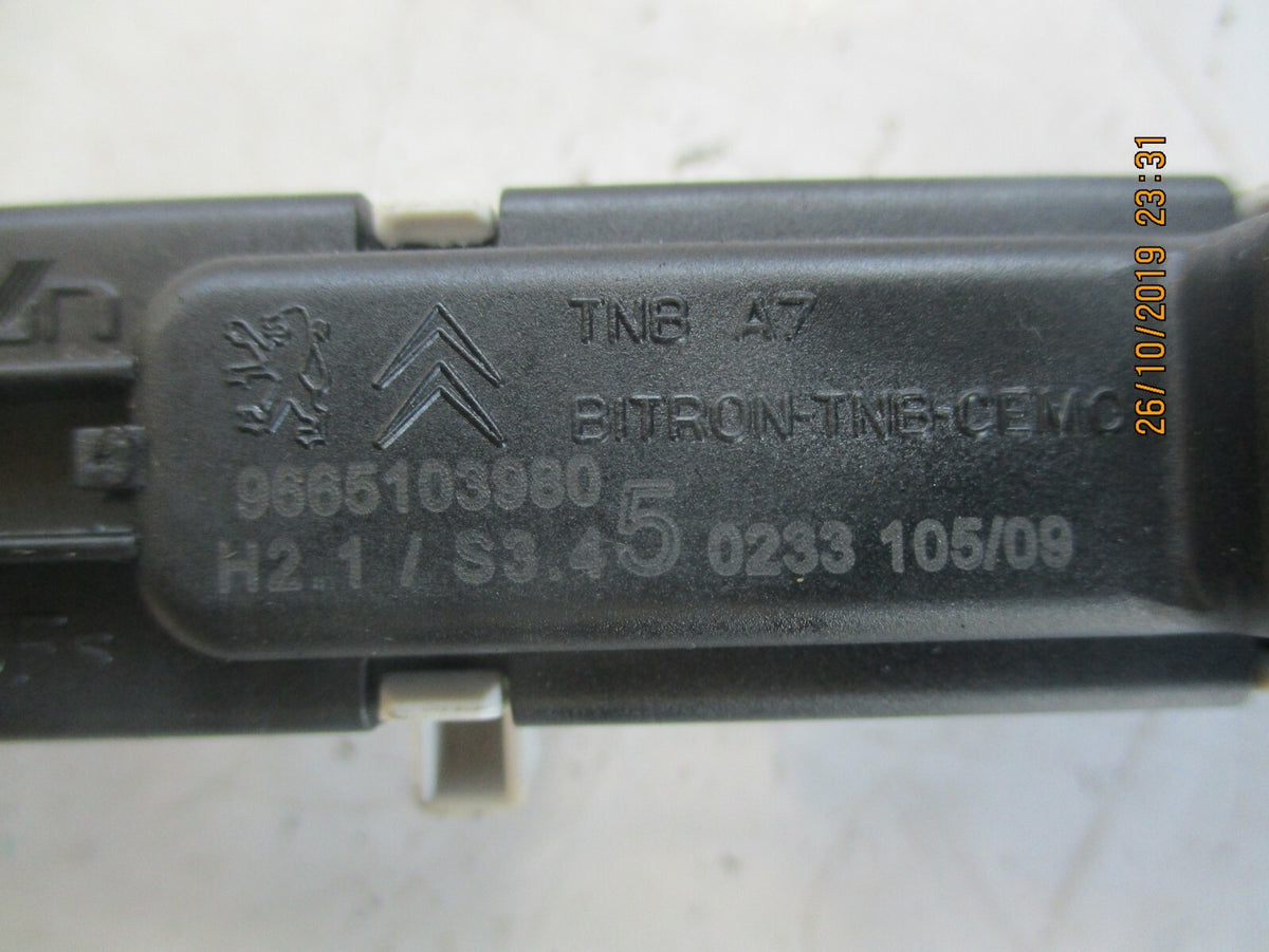 PEUGEOT 207 2009 SEAT BELT AIRBAG WARNING LIGHTS DISPLAY PANEL 9665103980