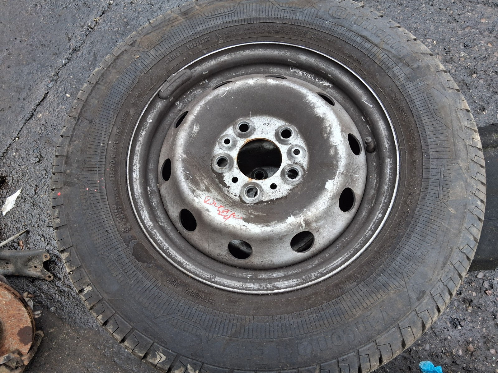 2024 FIAT DUCATO MK3 15 INCH STEEL WHEEL WITH TYRE 215/70R15