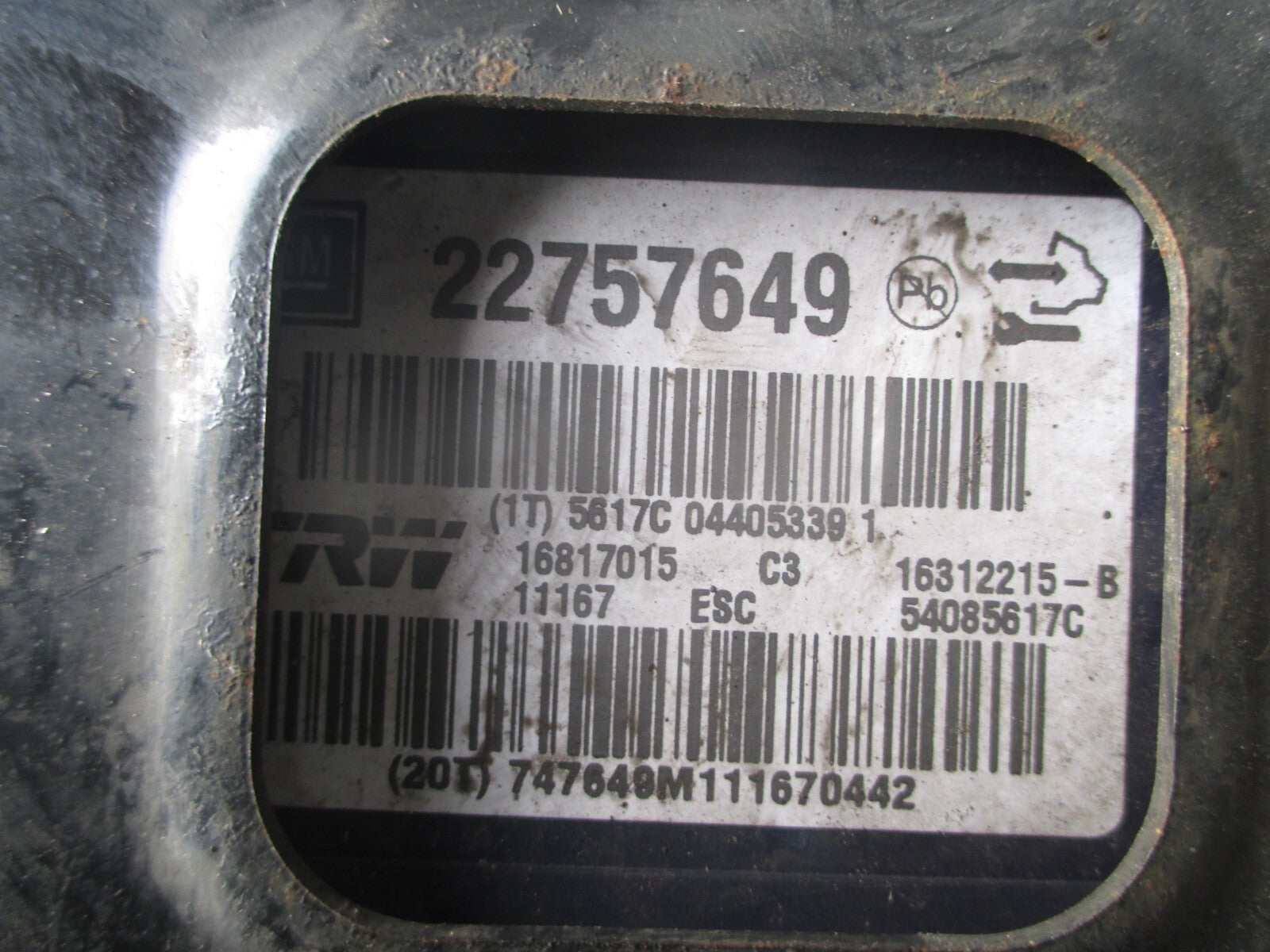 VAUXHALL INSIGNIA 2011 2.0 DIESEL ABS PUMP CONTROL MODULE 22757649
