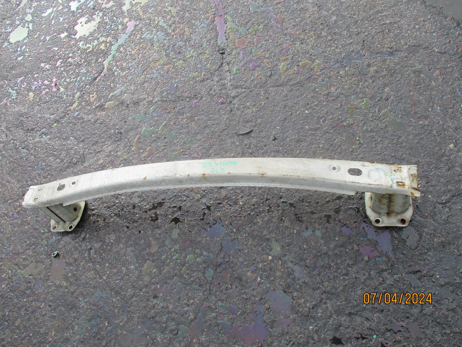 HONDA INSIGHT 2011 REAR BUMPER REINFORCEMENT CRASH BAR