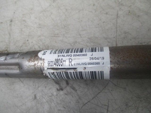 2019 PEUGEOT PARTNER STEERING COLUMN WITH KEY 9820460577