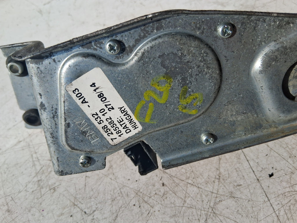 BMW 1 SERIES 2015 F20 REAR WIPER MOTOR 7258532