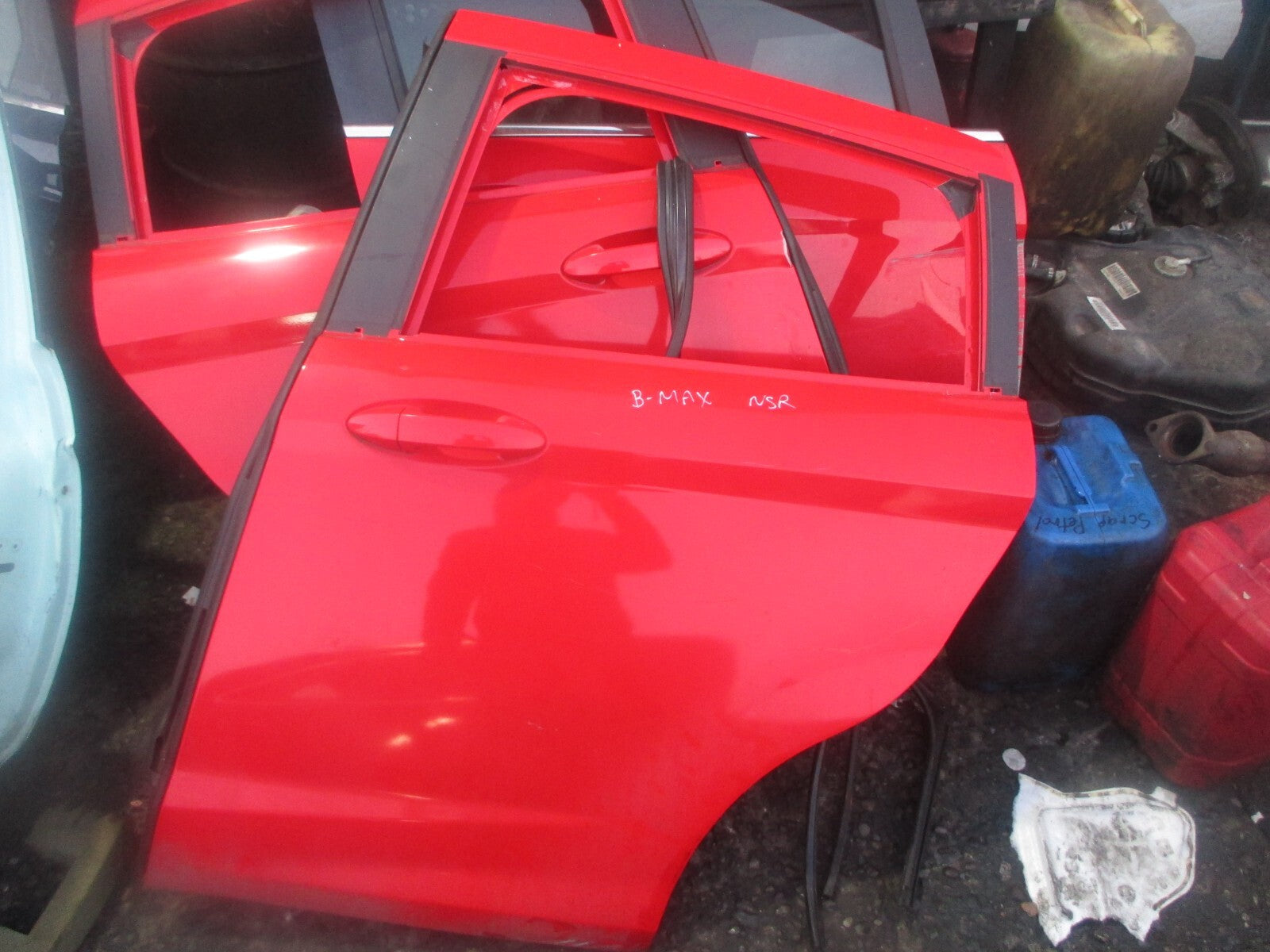 FORD B MAX 2013 NSR PASSENGER SIDE REAR DOOR RED RACE