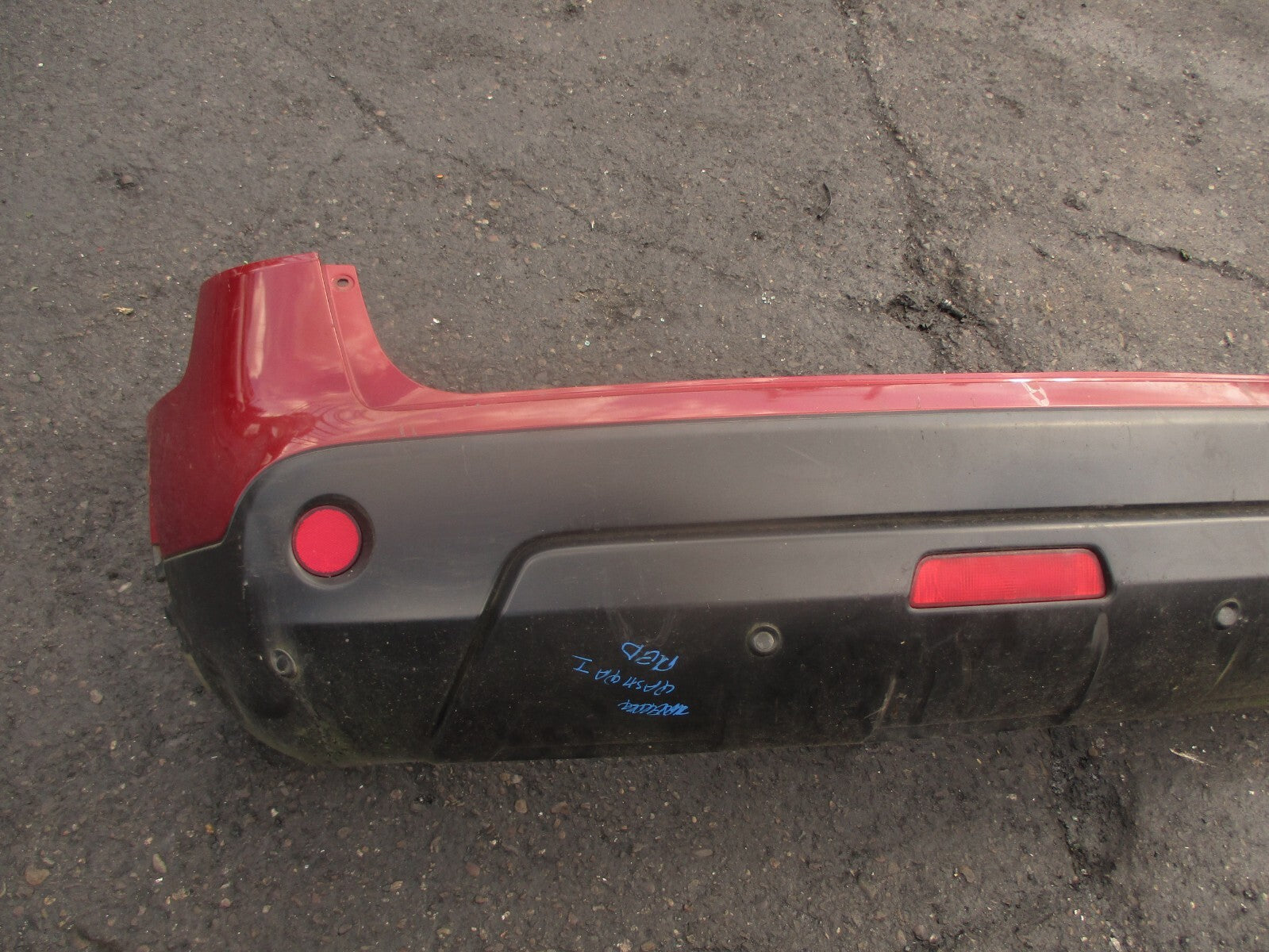 2012 NISSAN QASHQAI J10 REAR COMPLETE BUMPER RED