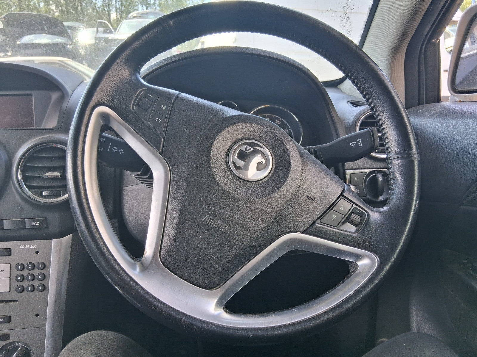 2015 VAUXHALL ANTARA MK1 LEATHER MULTIFUNCTION STEERING WHEEL WITHOUT AIRBAG
