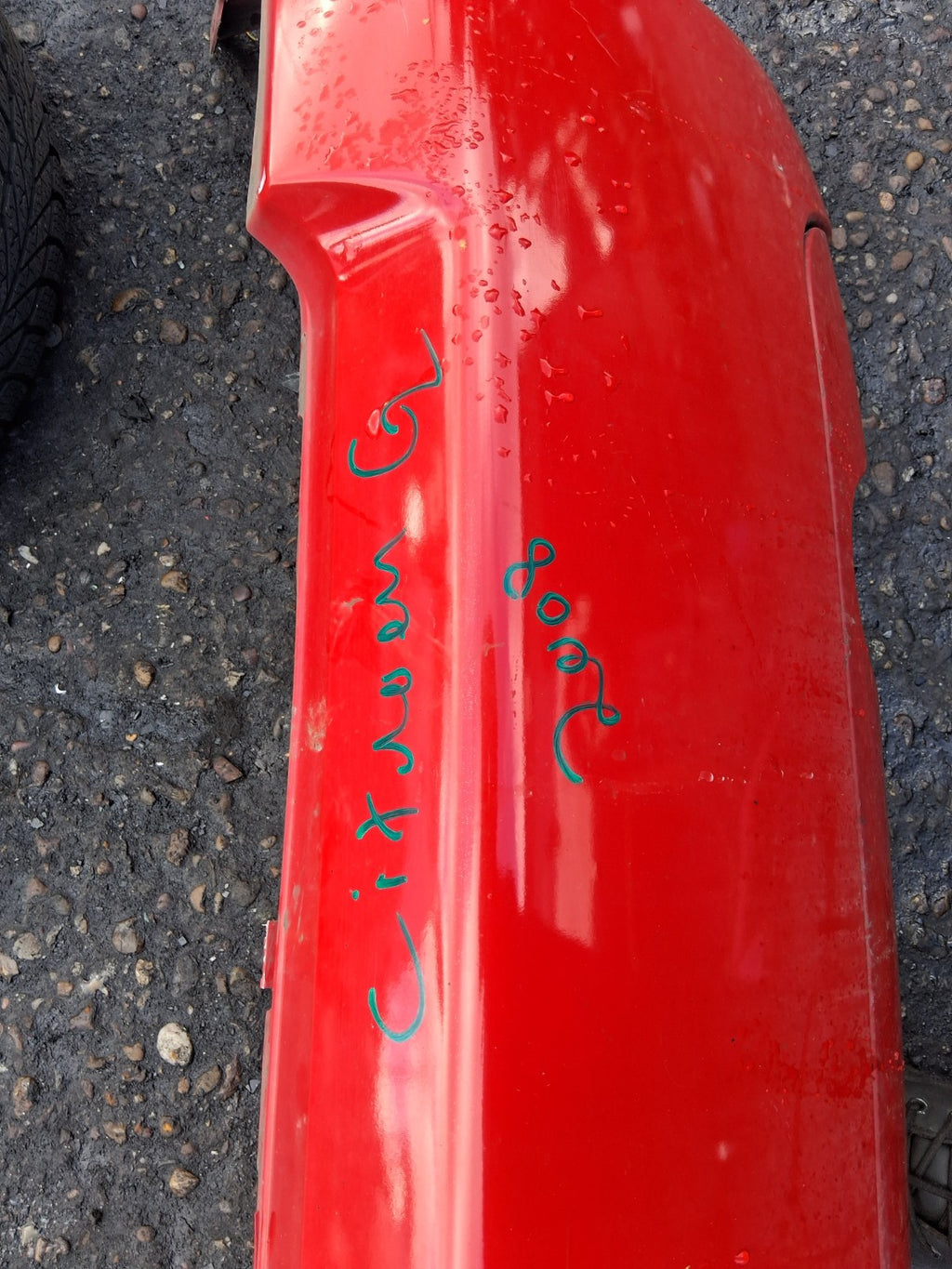2008 CITROEN C2 COMPLETE REAR LOWER BUMPER RED