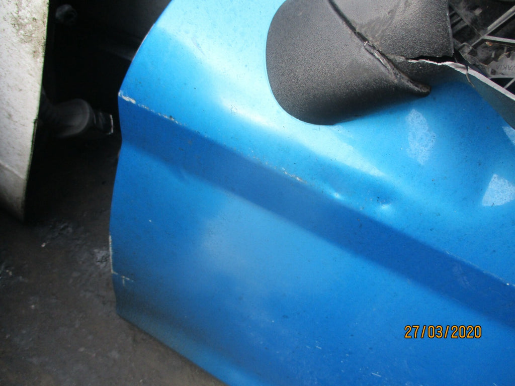 FORD FIESTA MK7 2013 NSF PASSENGER SIDE FRONT DOOR BLUE DAMAGED