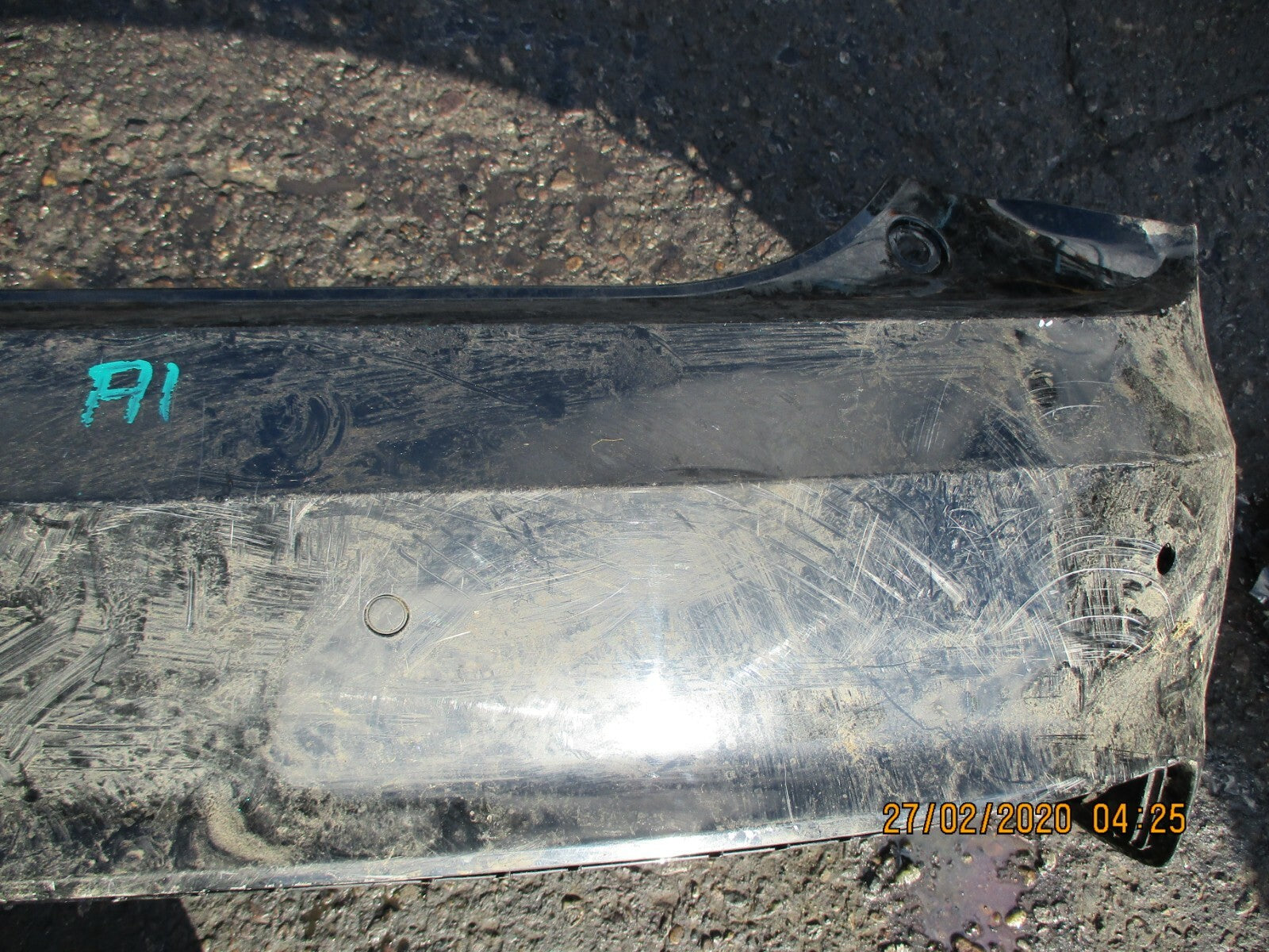 AUDI A1 8X 2018 REAR BACK PLASTIC BUMPER IN BLACK SCRATCHED