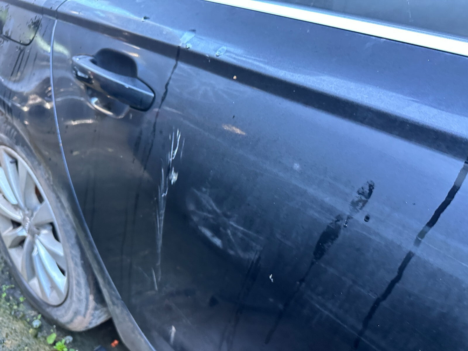 2017 AUDI A6 C7 SALOON OSR DRIVER SIDE REAR DOOR COMPLETE BLACK LY9B