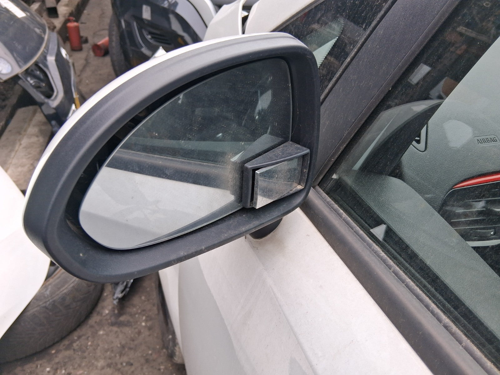 2019 VAUXHALL CORSA E 3 DOOR NS PASSENGER SIDE MANUALFOLD WING MIRROR WHITE Z40R