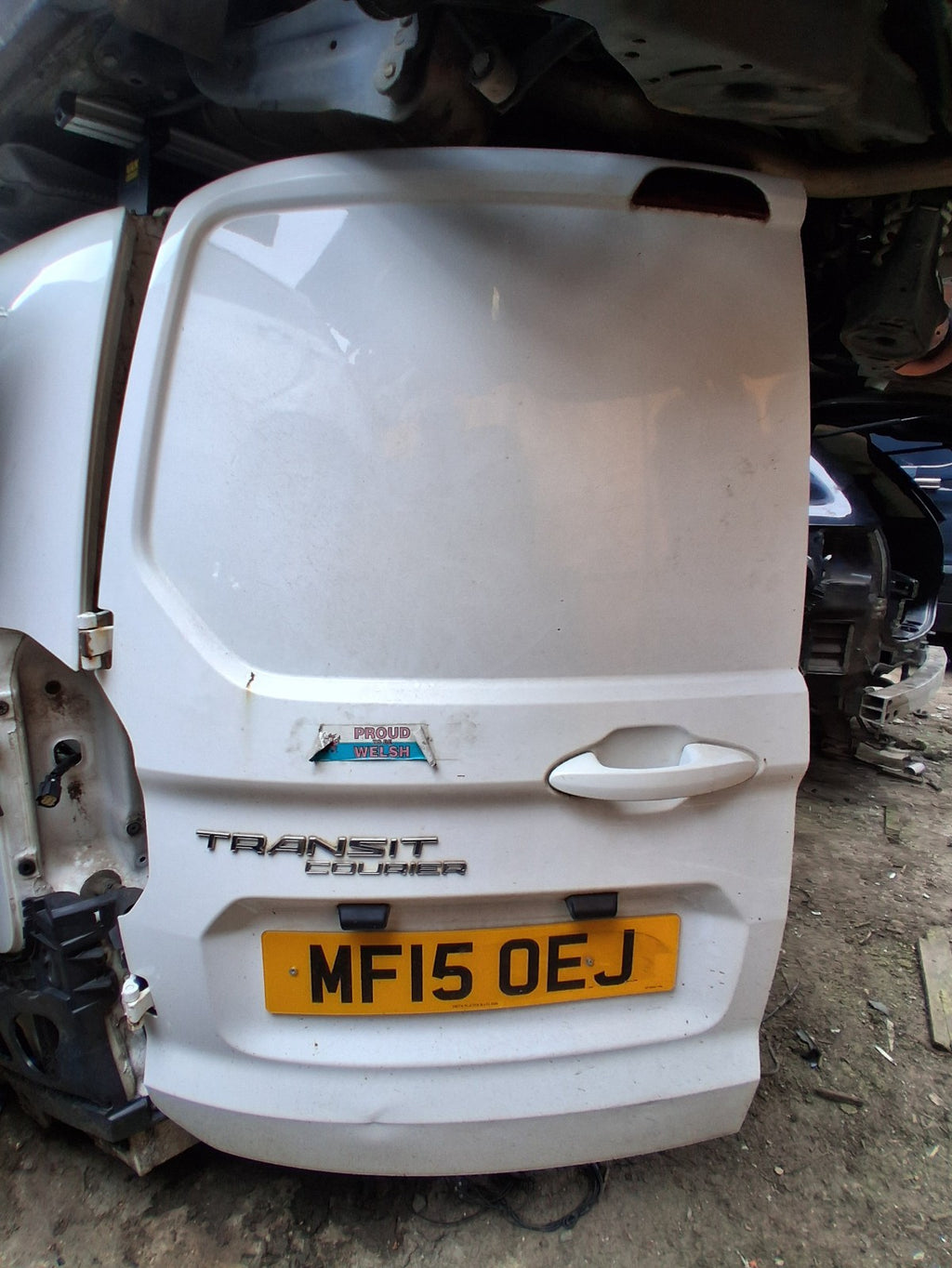 2015 FORD TRANSIT COURIER MK1 NS PASSENGER SIDE REAR COMPLETE DOOR WHITE