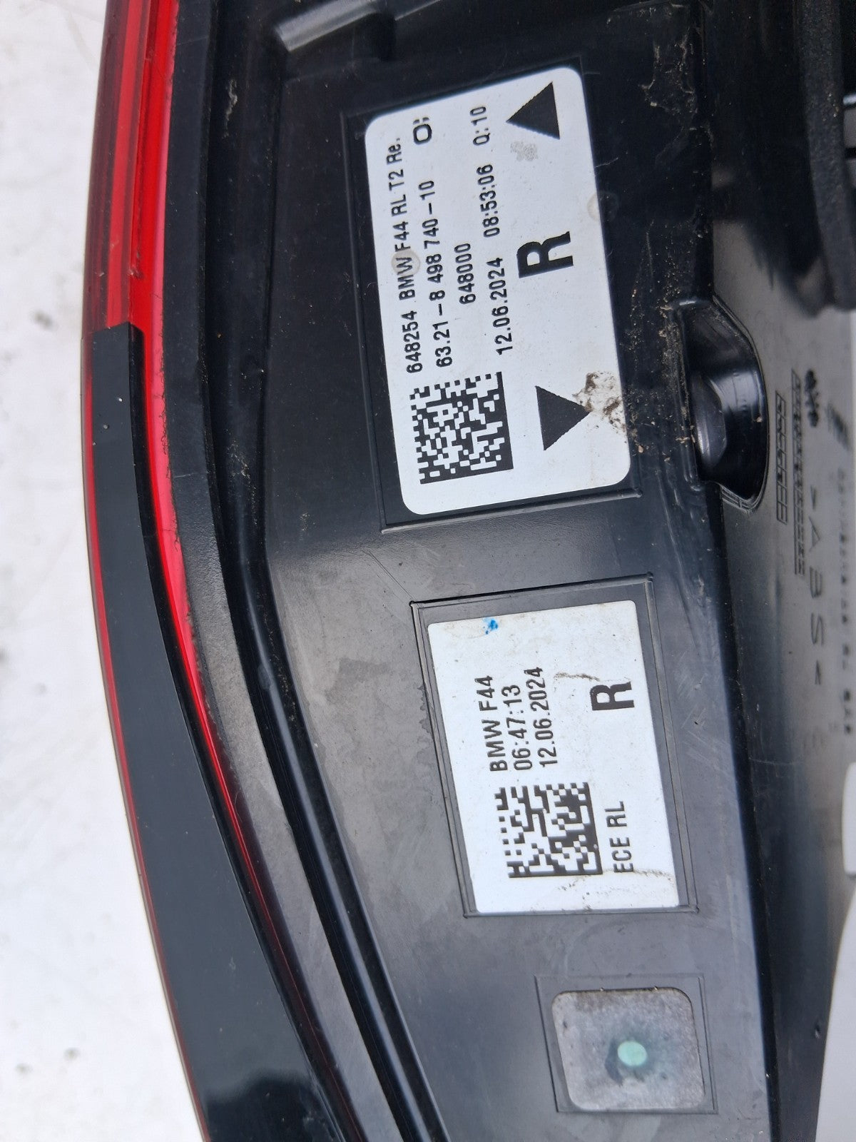 2024 BMW 2 SERIES F44 COUPE M SPORT OSR DRIVER SIDE REAR RIGHT INNER TAIL LIGHT