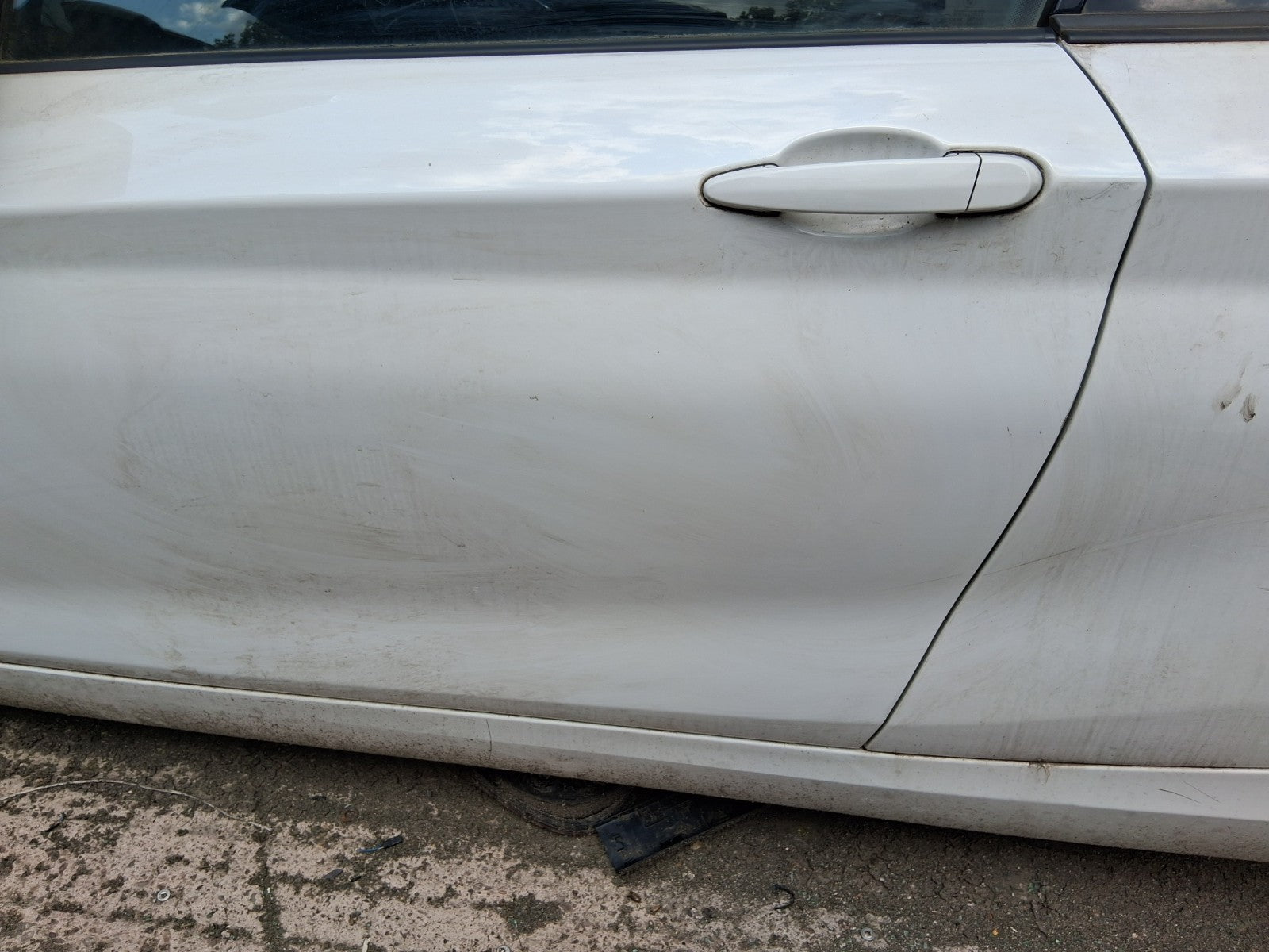 2014 BMW 1 SERIES F20 3 DOOR NSF PASSENGER SIDE FRONT LEFT SIDE BARE DOOR WHITE