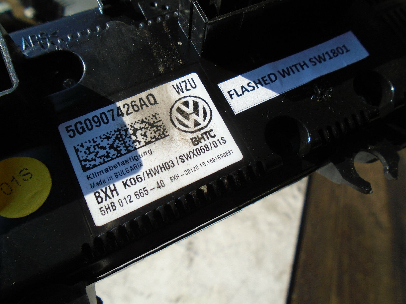 VW VOLKSWAGEN 2017 B8 PASSAT HEATER AC CLIMATE CONTROL SWITCH PANEL 5G0907426AQ