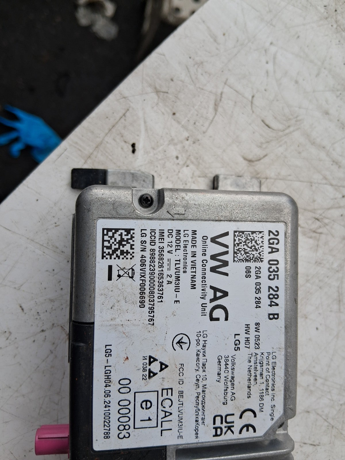 2022 AUDI A1 MK2 1.0 PETROL BLUETOOTH CONTROL MODULE 2GA035284B