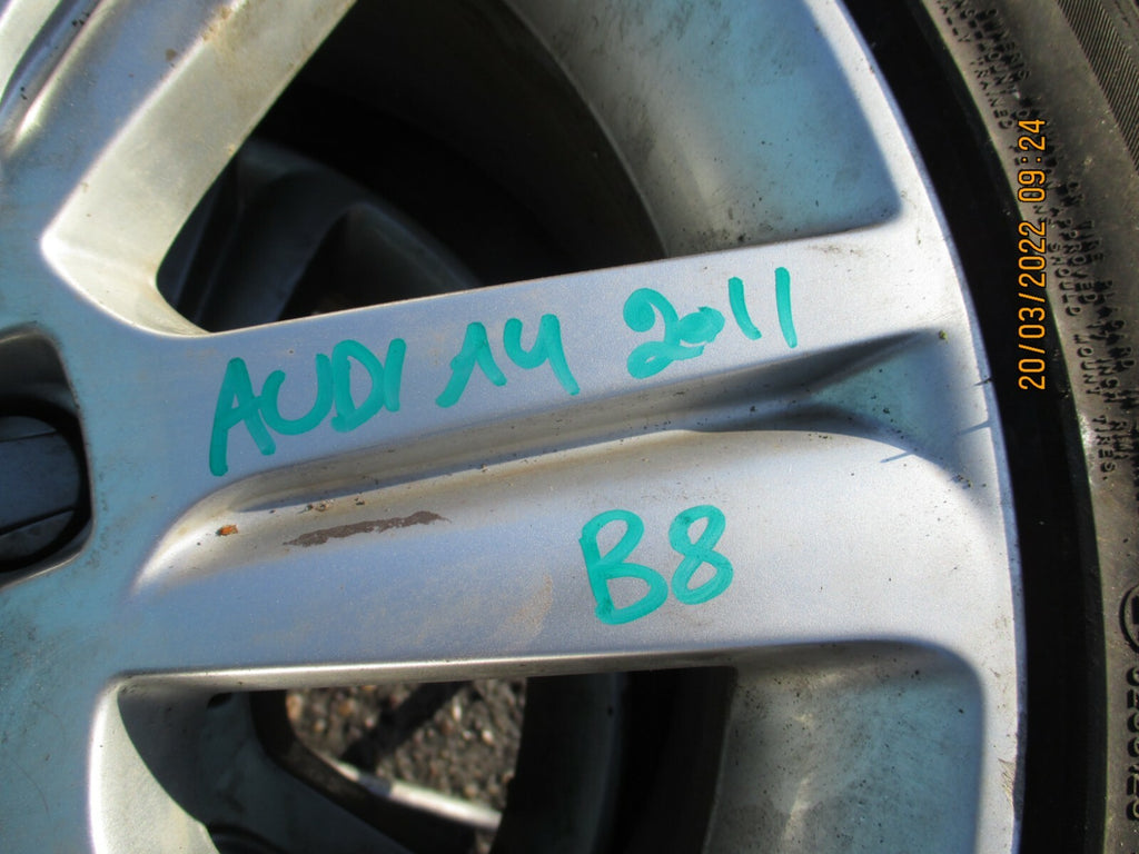 AUDI A4 2011 B8 17 INCH ALLOY WHEEL WITH TYRE 225/45ZR17 REF 2