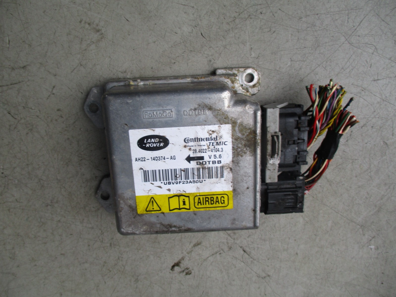 2009 RANGE ROVER SPORT l320 AIRBAG CONTROL MODULE AH2214D374AC