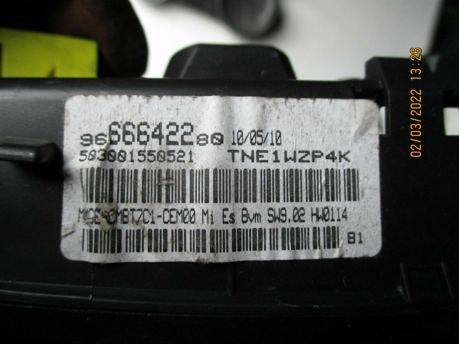 PEUGEOT 308 MK1 2010 1.4 8FS/EP3 CLOCKS SPEEDO INSTRUMENT CLUSTER 9666642280  --