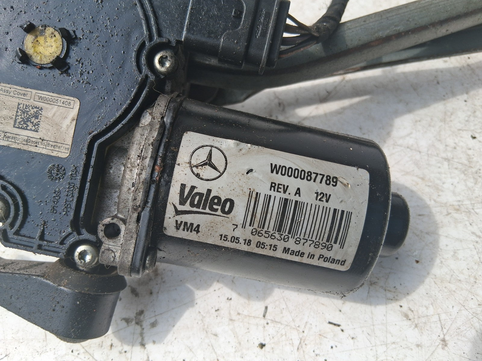 2018 MERCEDES SPRINTER W907 FRONT WINDSCREEN WIPER MOTOR LINKAGE A9108200500