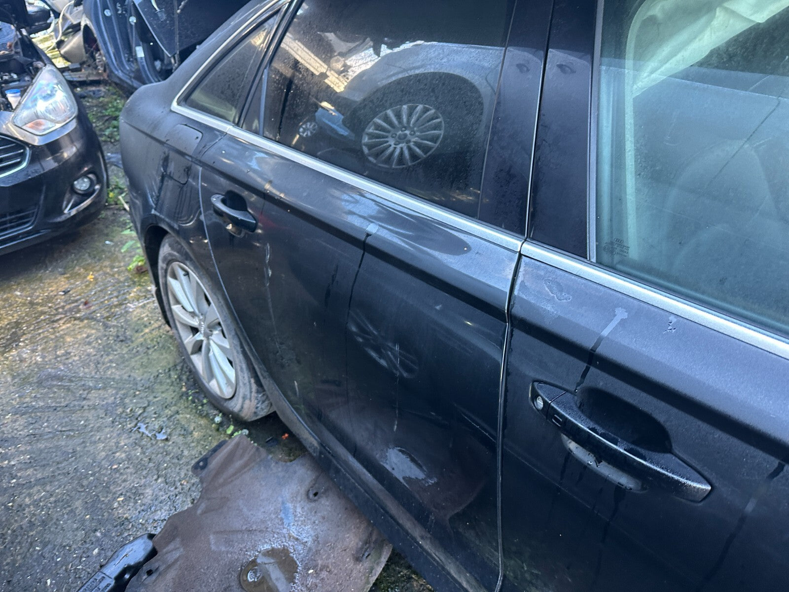 2017 AUDI A6 C7 SALOON OSR DRIVER SIDE REAR DOOR COMPLETE BLACK LY9B