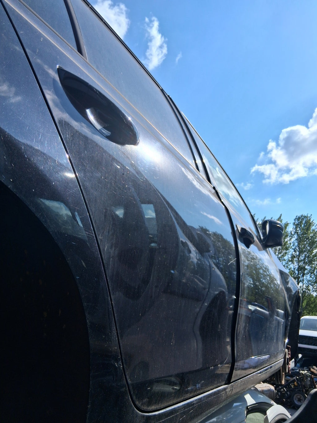 2012 VW VOLKSWAGEN GOLF MK6 OSR DRIVER SIDE REAR COMPLETE DOOR BLACK LC9X