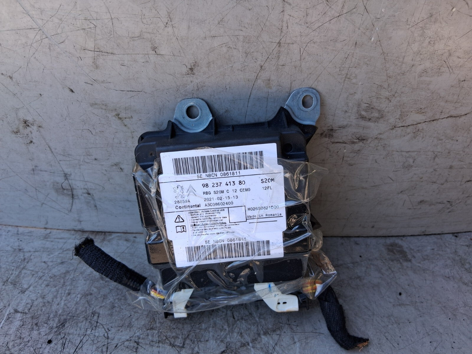 VAUXHALL CORSA F 2021 AIRBAG SRS CONTROL MODULE UNIT 9823741380