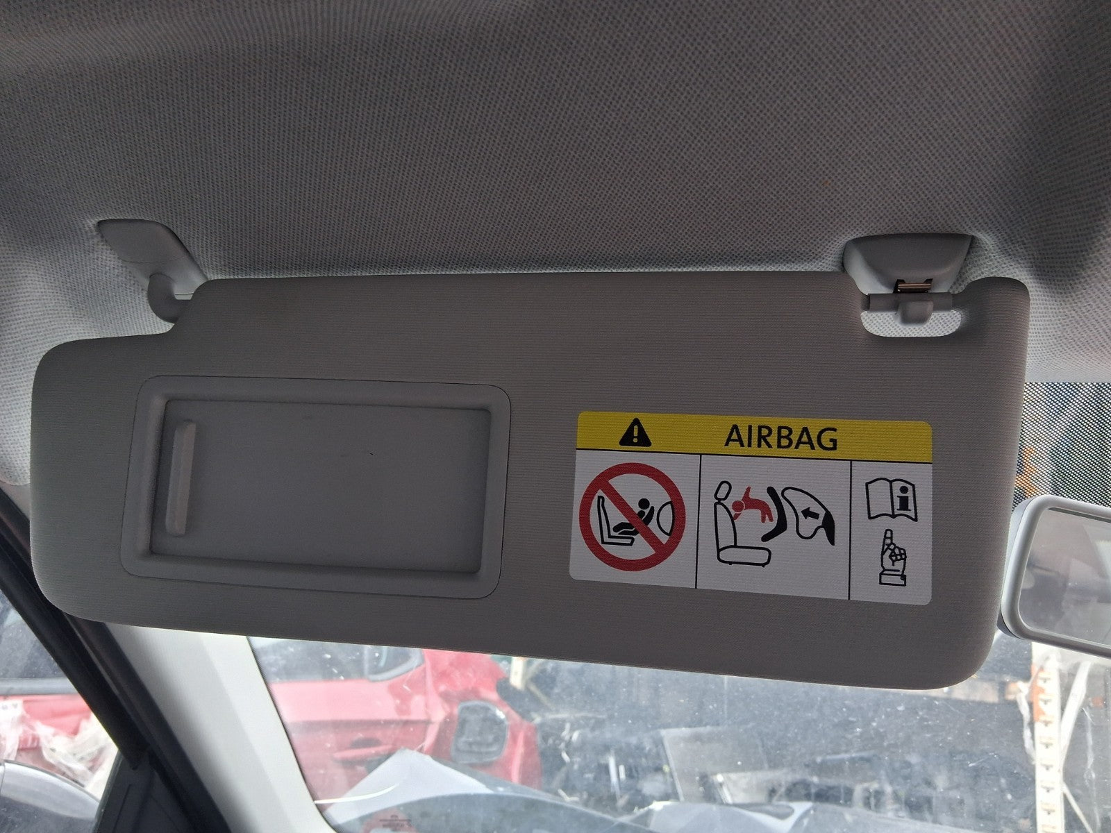 2020 SKODA FABIA MK3 NJ HATCHBACK NSF PASSENGER SIDE FRONT LEFT SUN VISOR SHADE