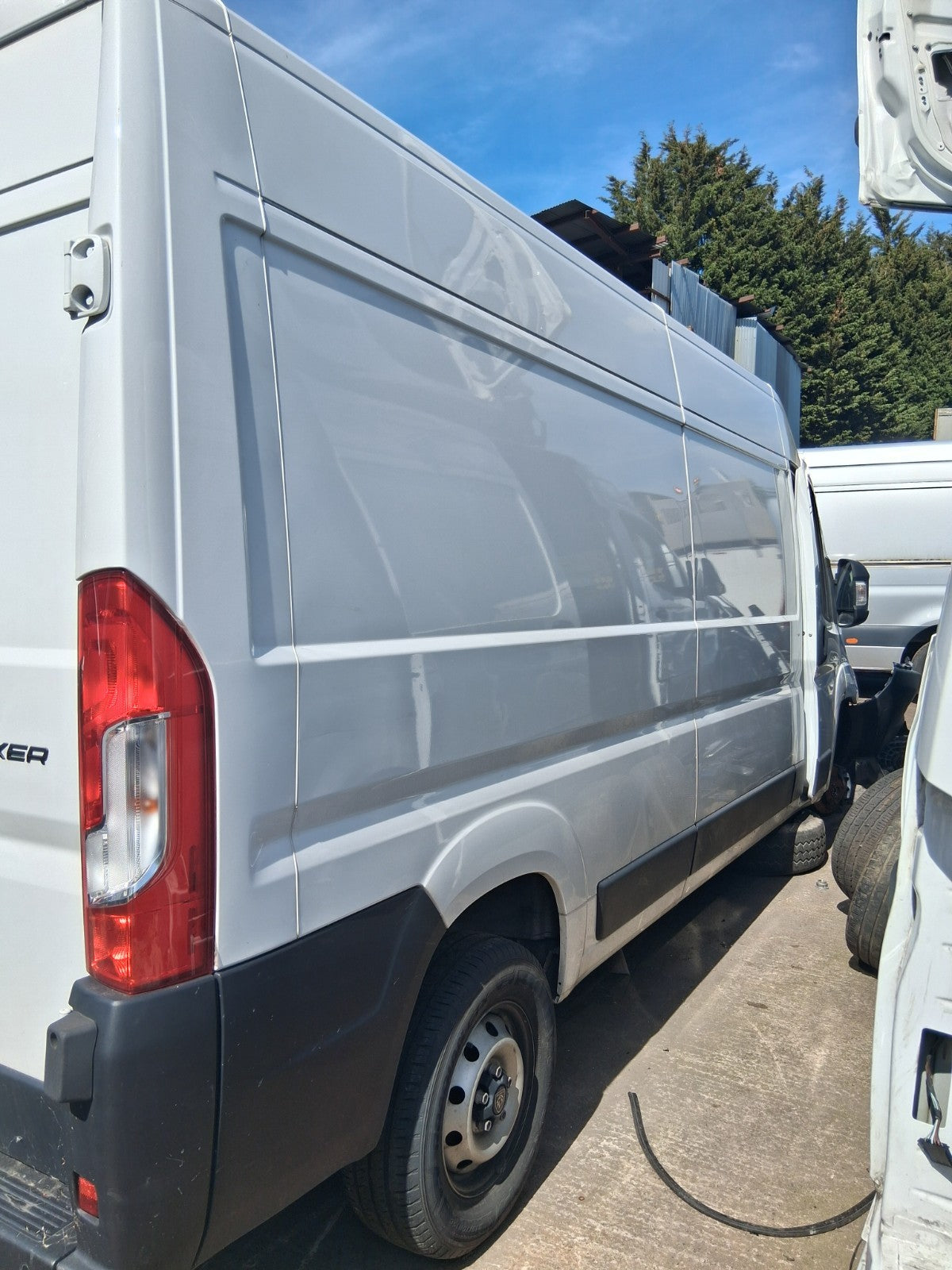 2024 PEUGEOT BOXER MK3 OSR DRIVER SIDE REAR QUARTER PANEL CUT WHITE