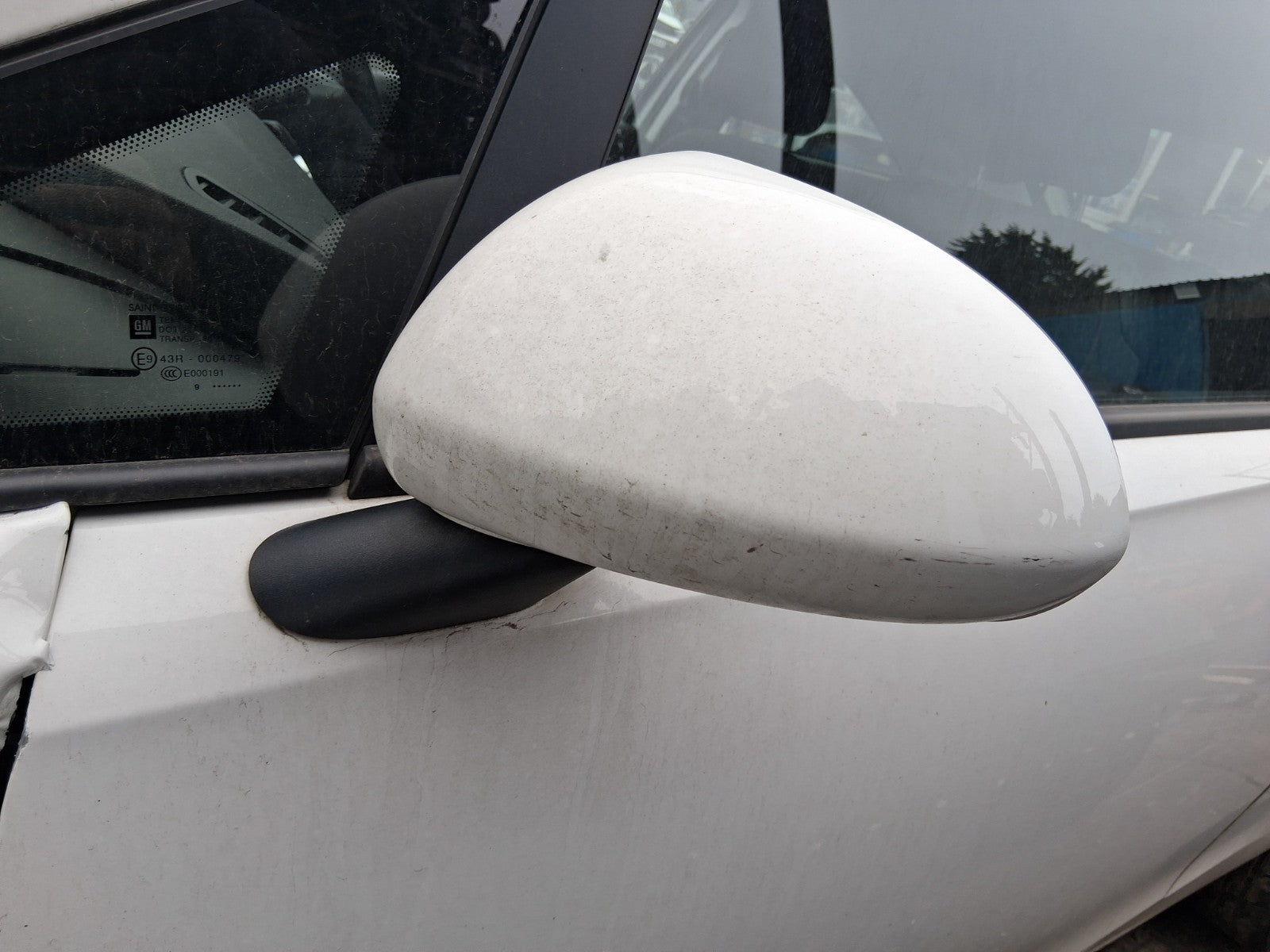 2019 VAUXHALL CORSA E 3 DOOR NS PASSENGER SIDE MANUALFOLD WING MIRROR WHITE Z40R