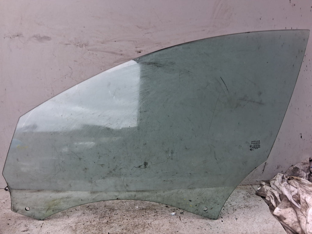 2009 JAGUAR XF X250 NSF PASSENGER SIDE FRONT LEFT WINDOW GLASS 43R001605