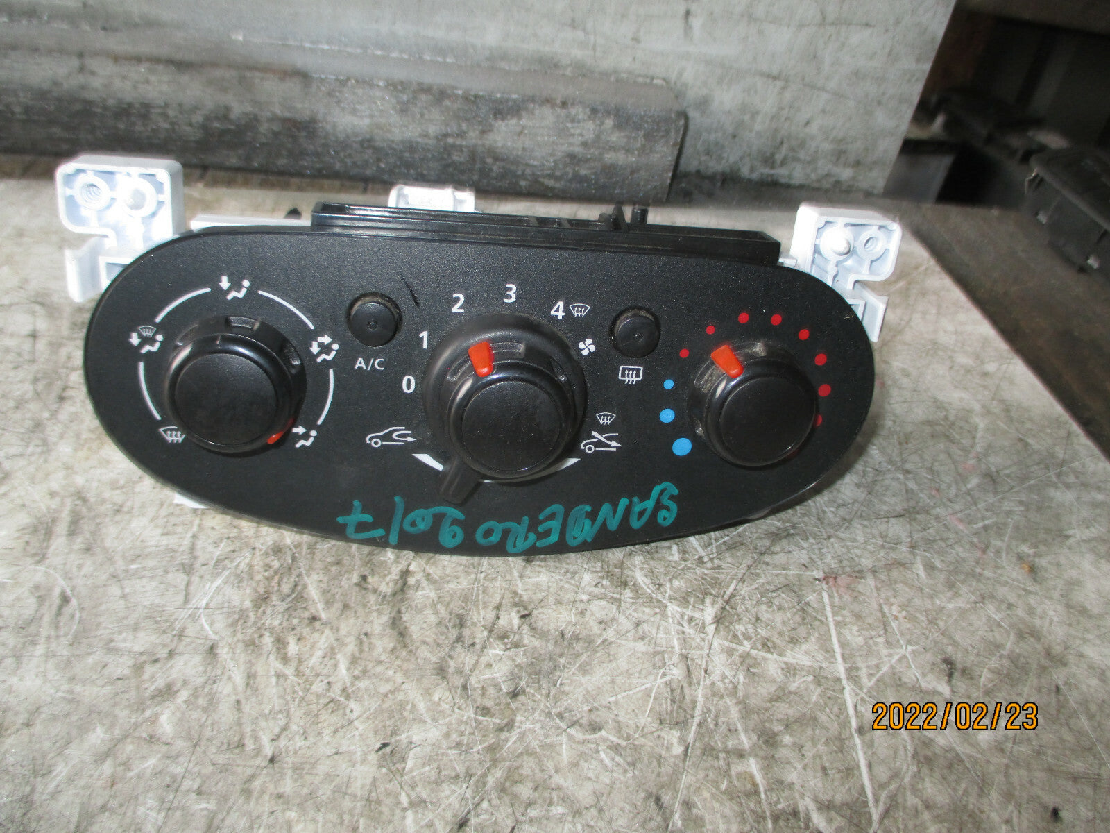 DACIA SANDERO 2017 HEATER AC CLIMATE CONTROL PANEL