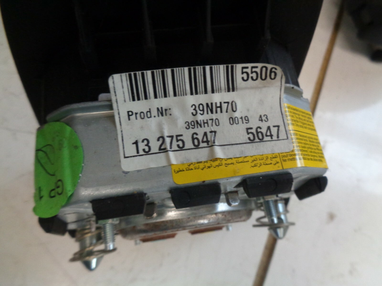 VAUXHALL INSIGNIA A 2008-2013 O/S STEERING WHEEL DRIVERS AIRBAG 13275647