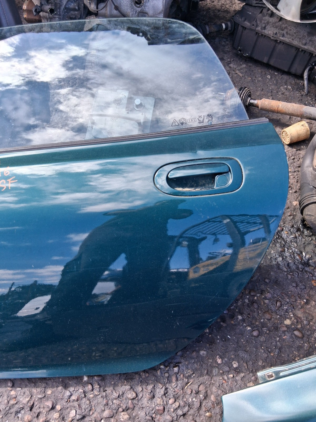 MG MGF 1996 MK1 NSF PASSENGER SIDE FRONT LEFT COMPLETE DOOR GREEN