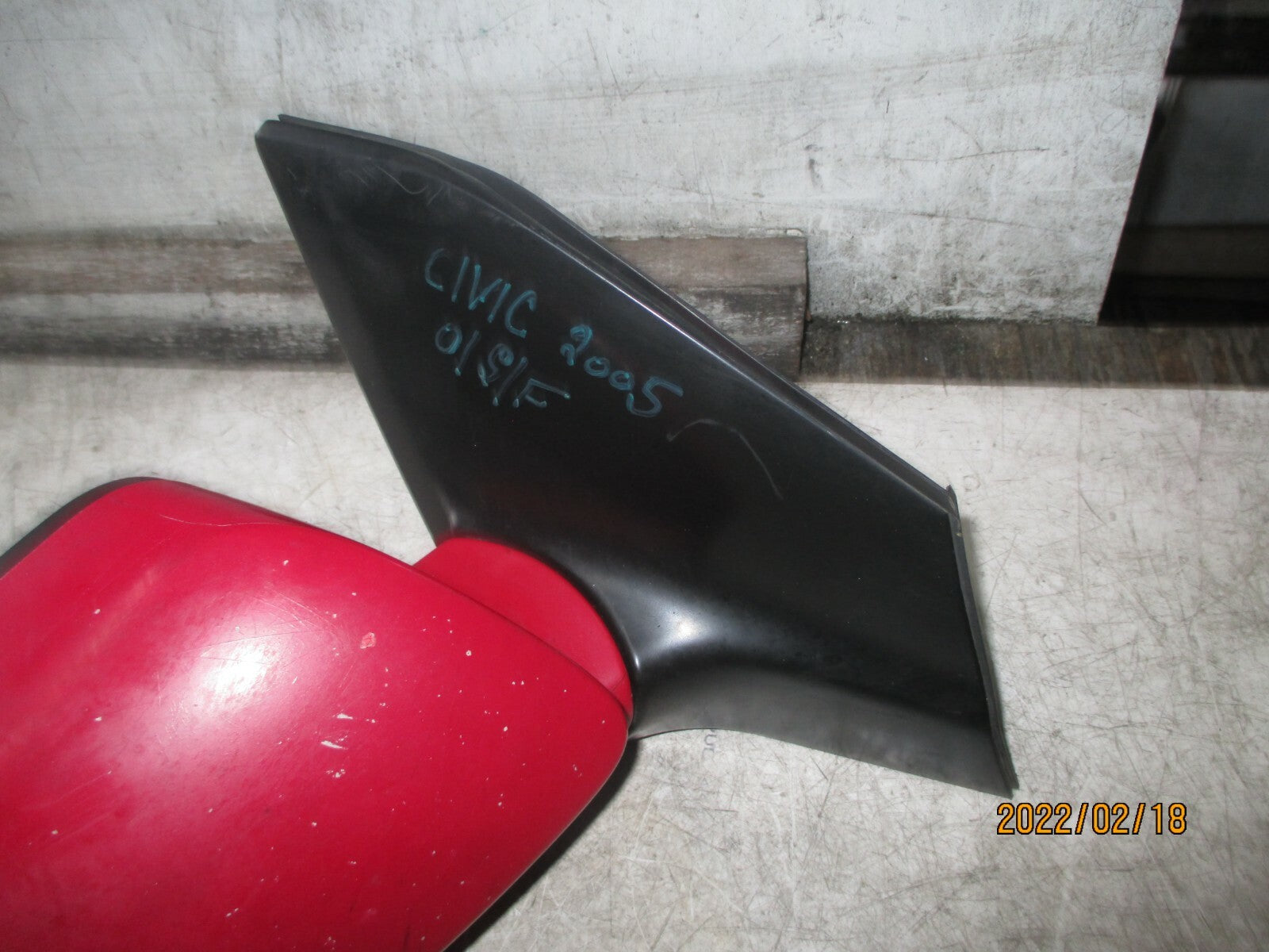 HONDA CIVIC MK7 SPORT 2005 3 DOOR OS DRIVER SIDE ELECTRIC DOOR WING MIRROR RED