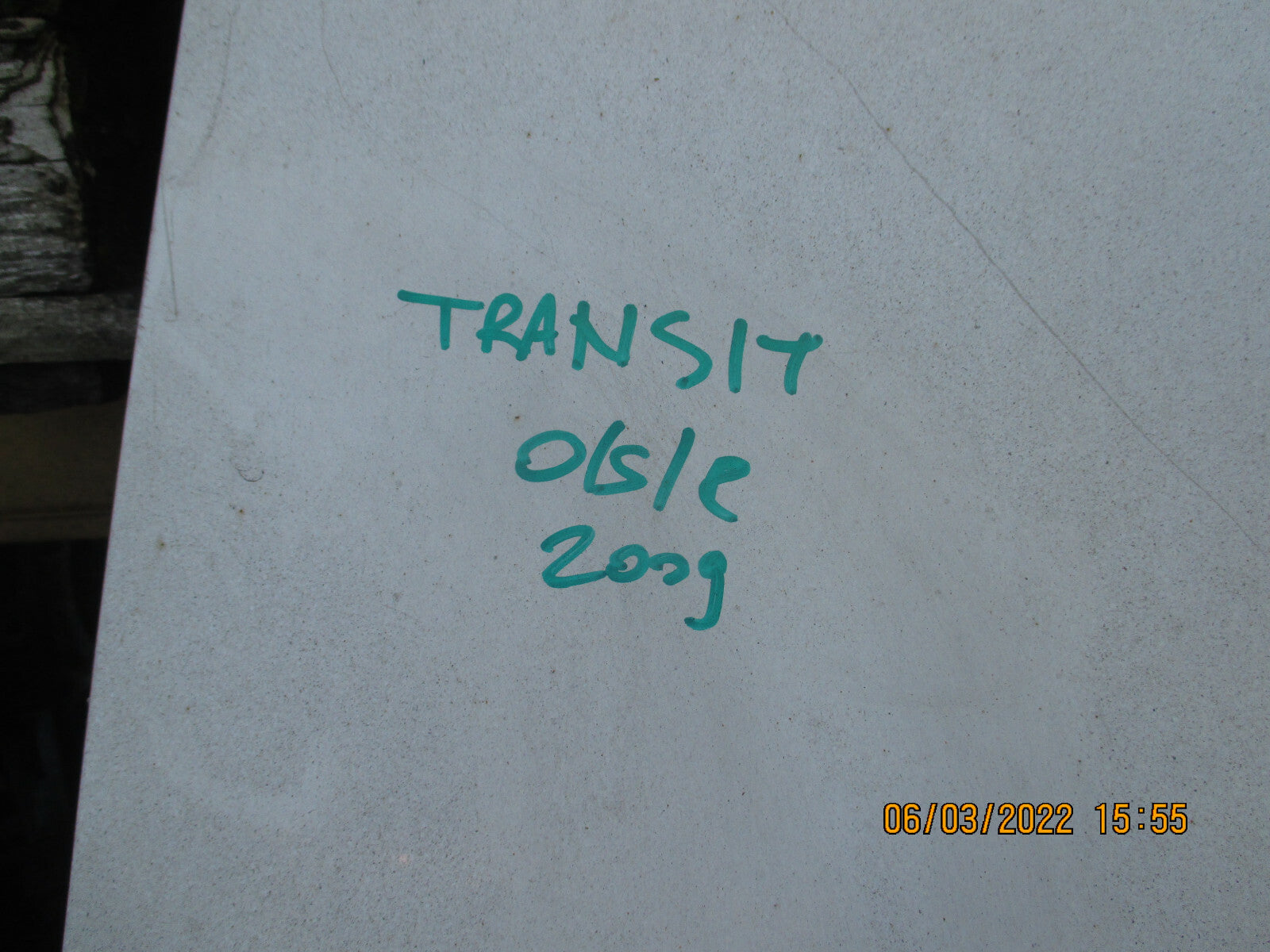 FORD TRANSIT 2009 MK3 OSR REAR DRIVER SIDE COMPLETE DOOR WHITE