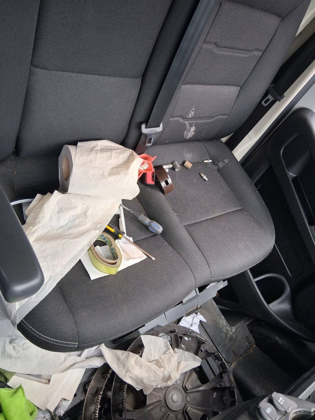 2023 FIAT DUCATO MK3 NSF PASSENGER SIDE FABRIC DOUBLE COMPLETE SEAT