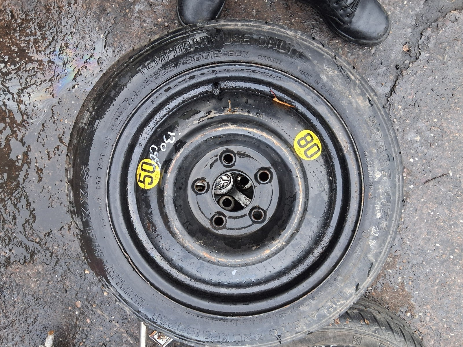 2010 KIA CEED HYUNDAI I30 SPACESAVER WHEEL WITH TYRE T125/60D15 529101H900