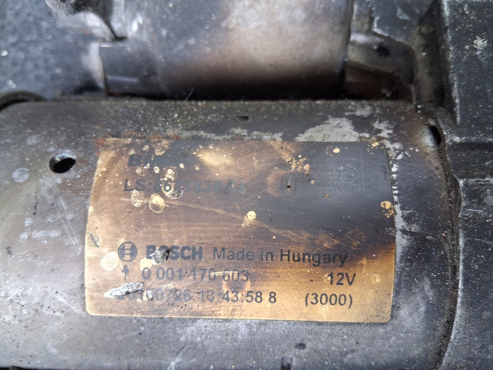 BMW 3 SERIES F30 320D 2017 B47 2.0 DIESEL STARTER MOTOR 862183904