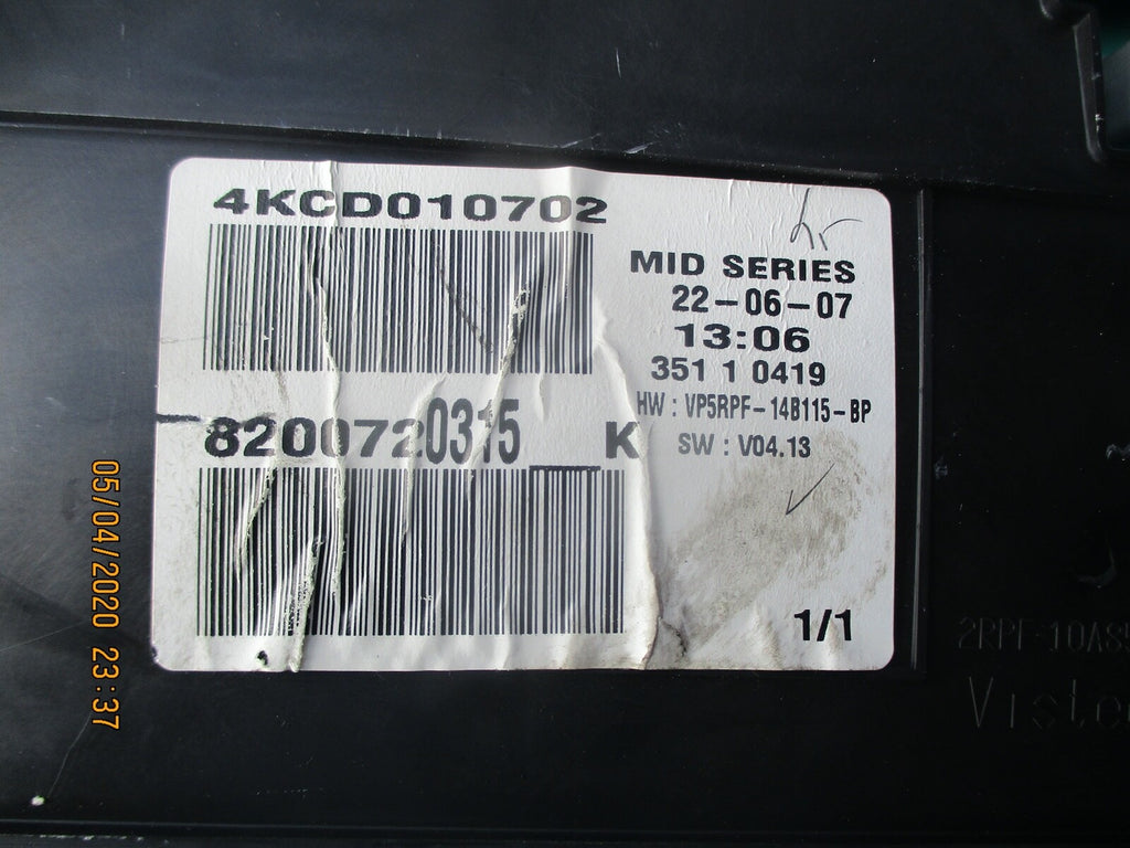 RENAULT MEGANE MK2 INSTRUMENT CLUSTER SPEEDOMETER 8200720315