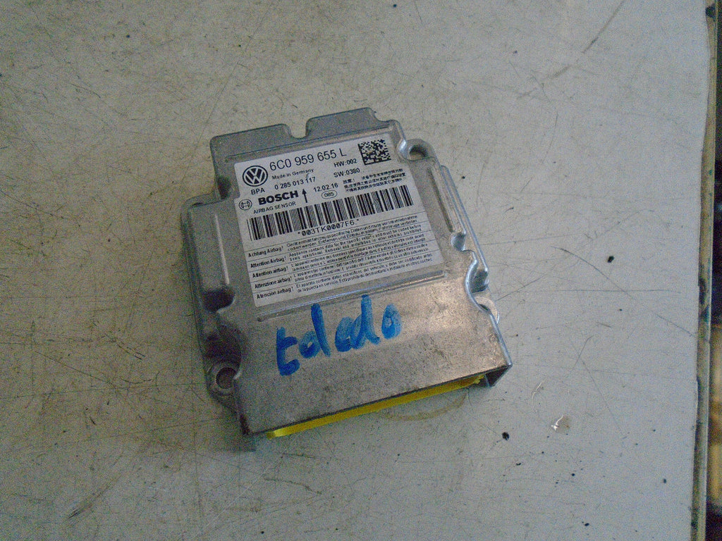 SEAT TOLEDO 2016 SAFETY BAG CONTROL MODULE UNIT 6C0959655L