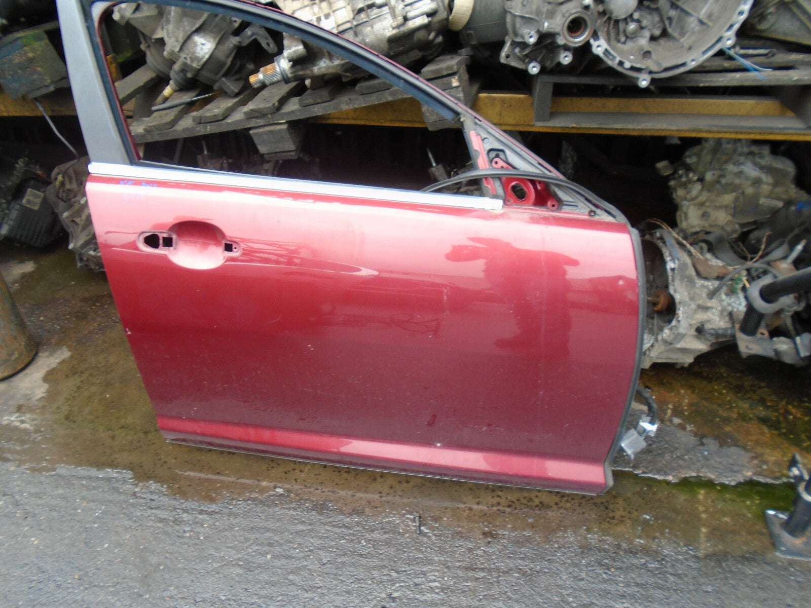 JAGUAR XF FACELIFT 2013 OSF DRIVER SIDE FRONT BARE DOOR SHELL FRAME ONLY RED CAJ