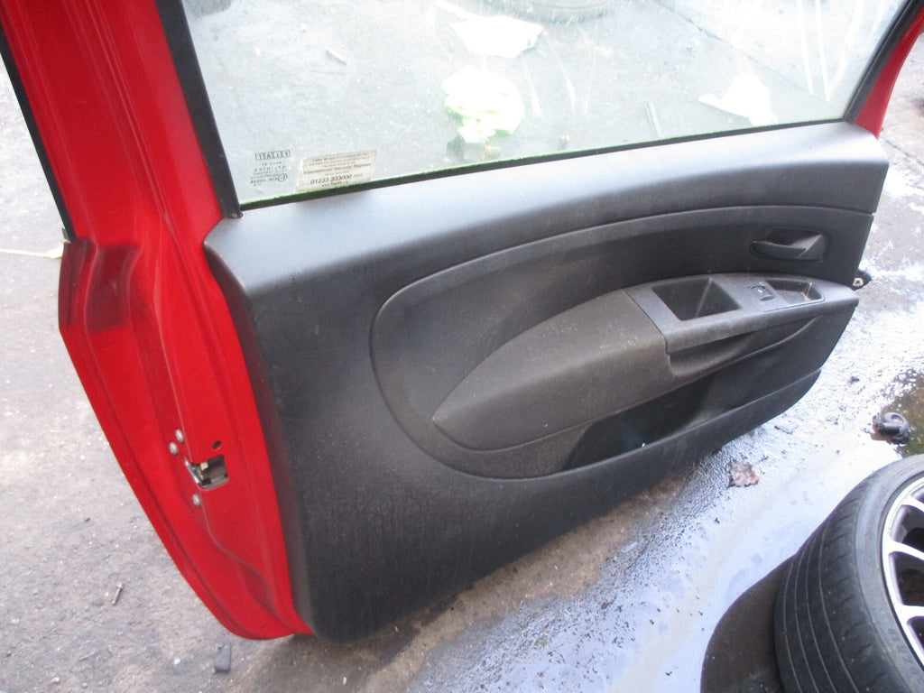 FIAT GRANDE PUNTO MK3 2008 OS 3 DOOR DRIVER SIDE BARE DOOR RED