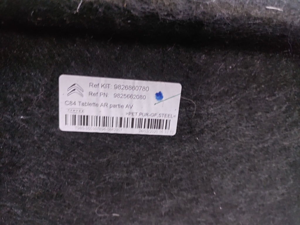 CITROEN C5 AIRCROSS 2020 PARCEL SHELF LOAD LOWER 9826860780