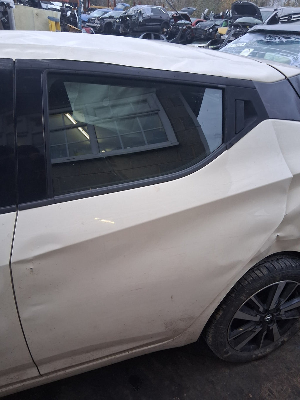 2018 NISSAN MICRA K14 NSR PASSENGER SIDE REAR LEFT BARE DOOR IVORY D16