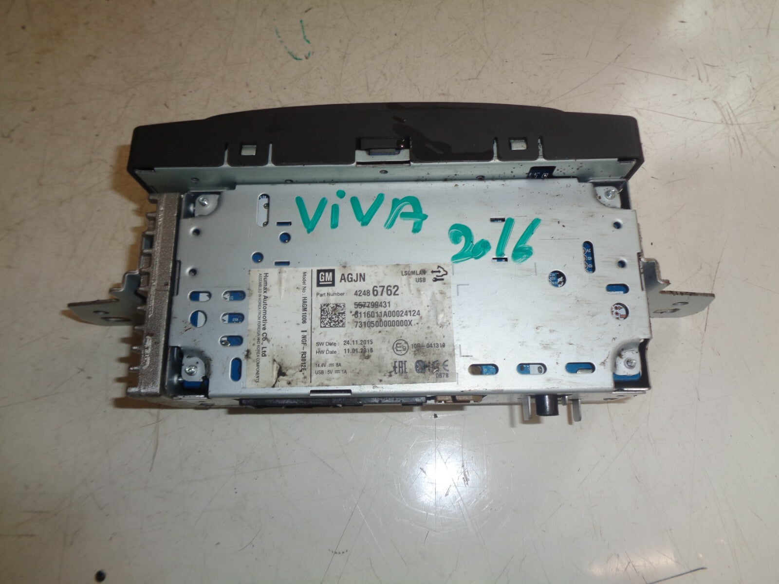VAUXHALL VIVA 2016 1.0 PETROL RADIO HEAD UNIT 42486762