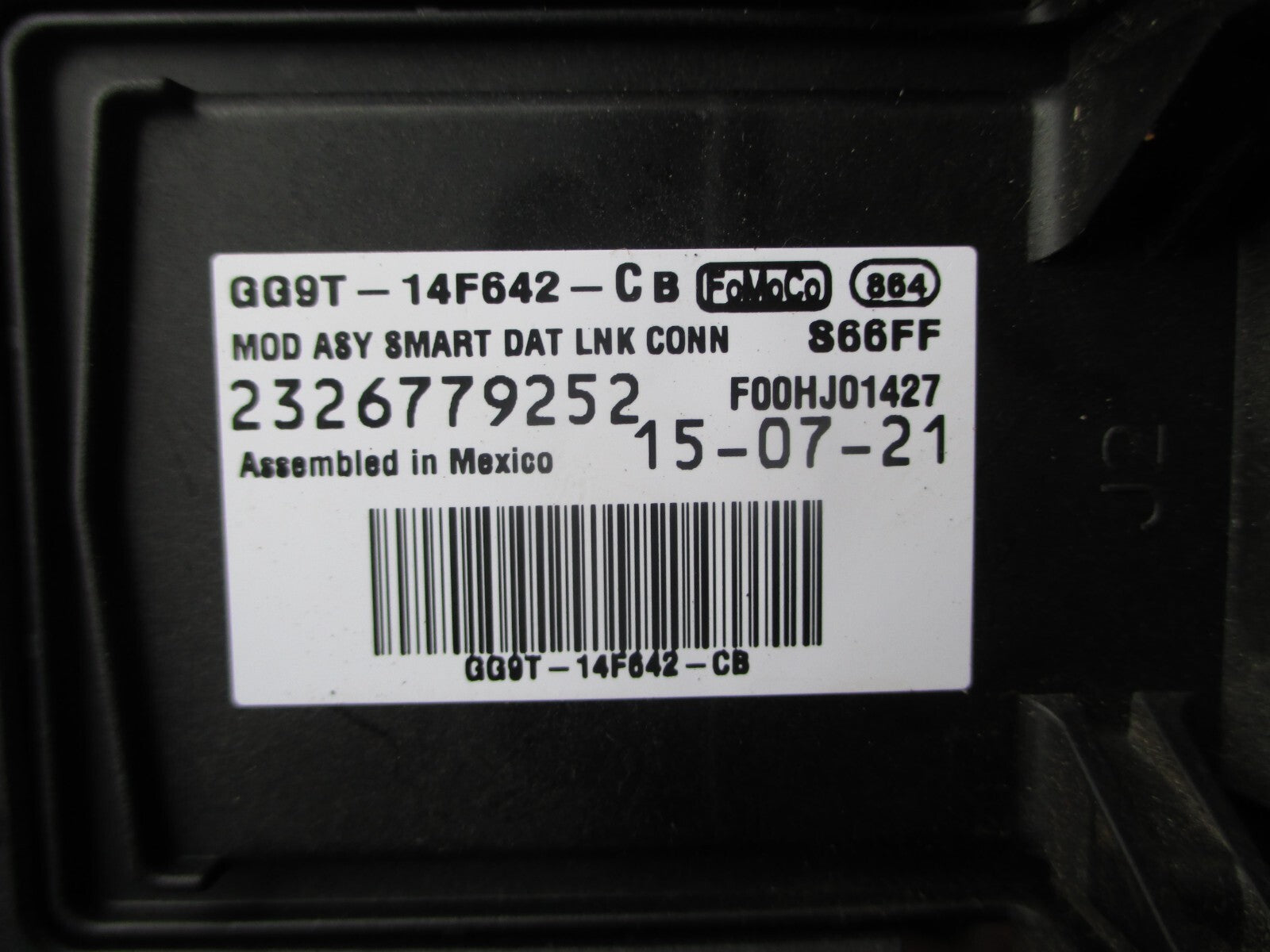 FORD MONDEO MK5 2016 OBD PORT SOCKET ECU MODULE CONNECTION BLOCK GG9T-14F642-CB