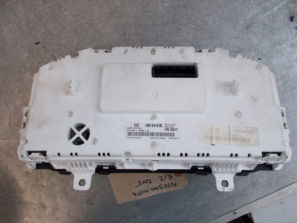 NISSAN NOTE E12 2015 1.2 SPEEDO CLOCKS INSTRUMENT CLUSTER DIALS 24810 3VUOA