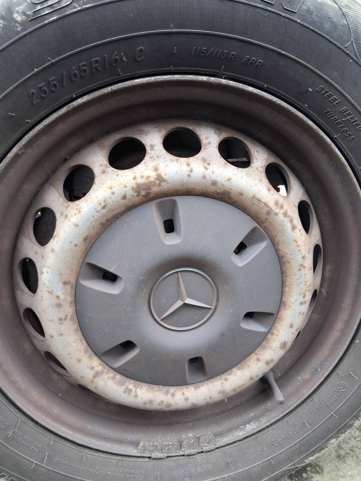 2016 MERCEDES SPRINTER MK2 W906 16 INCH STEEL WHEEL WITH TYRE 235/65R16
